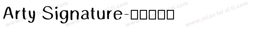 Arty Signature字体转换